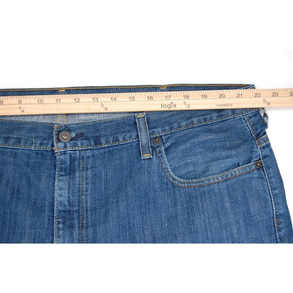 Levis 569 Jeans Mens 42x32 Blue Denim Loose Straight Fit Medium Wash Comfort - Picture 9 of 14
